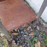 Iron workbench serving table