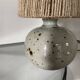 Vintage ball lamp in sandstone and rope lampshade