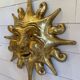 Large sculpted and gilded sun wall art - Artisanal craftsmanship / La Venexiana Venice