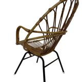 Rattan chair by Dirk van Sliedregt Rohe Noordwolde 1960 in the Netherlands