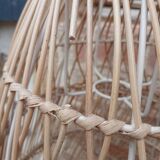Pair of wicker pendant lights