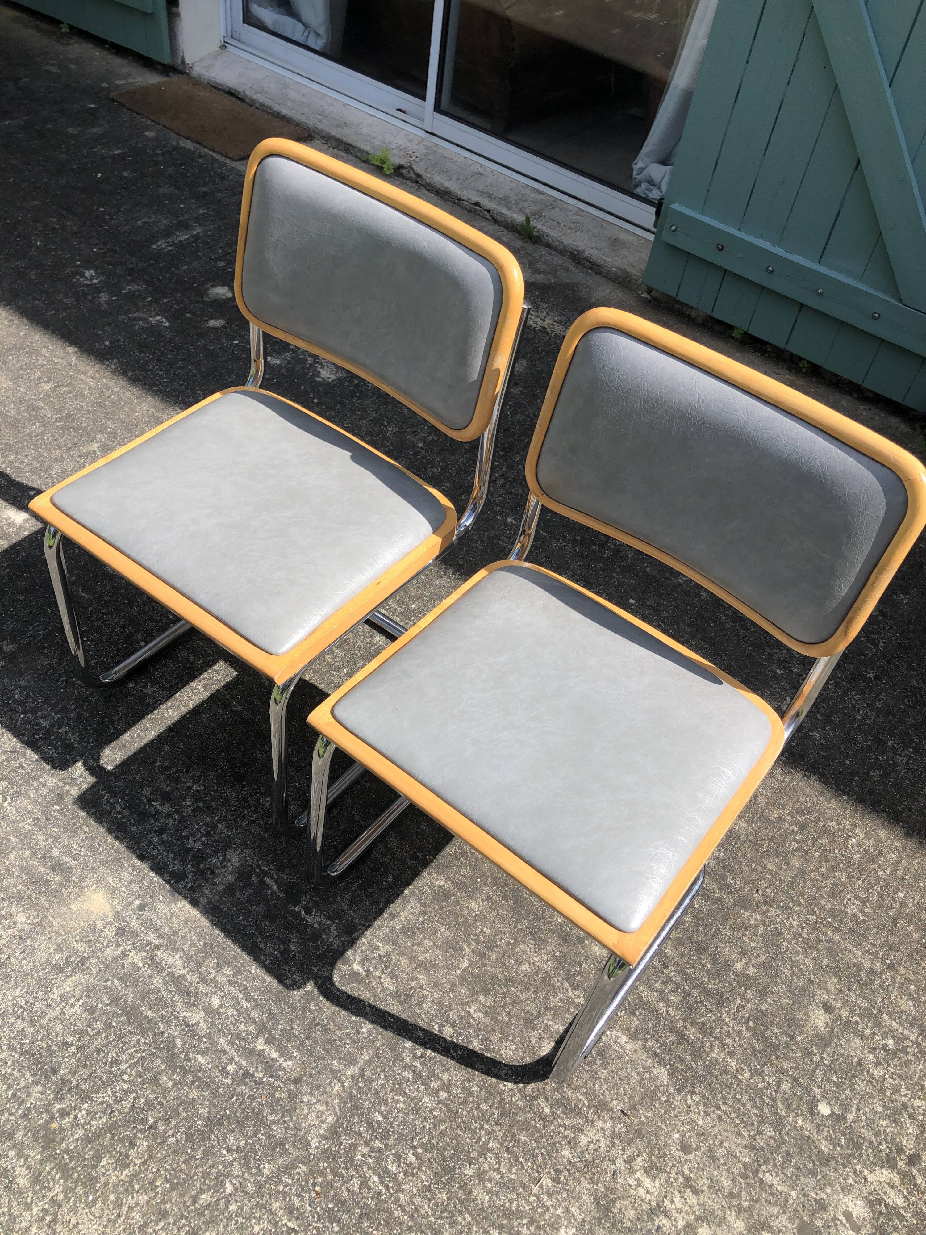 Pair of chairs b32 Marcel Breuer Made in Italy