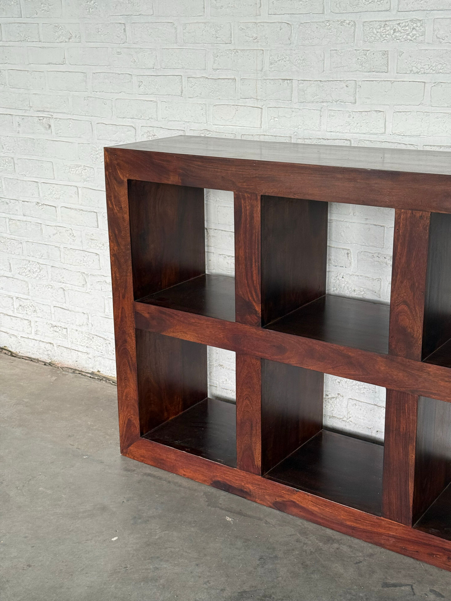 Large Solid Wood Open Bookcase / Room Divider — 180 cm