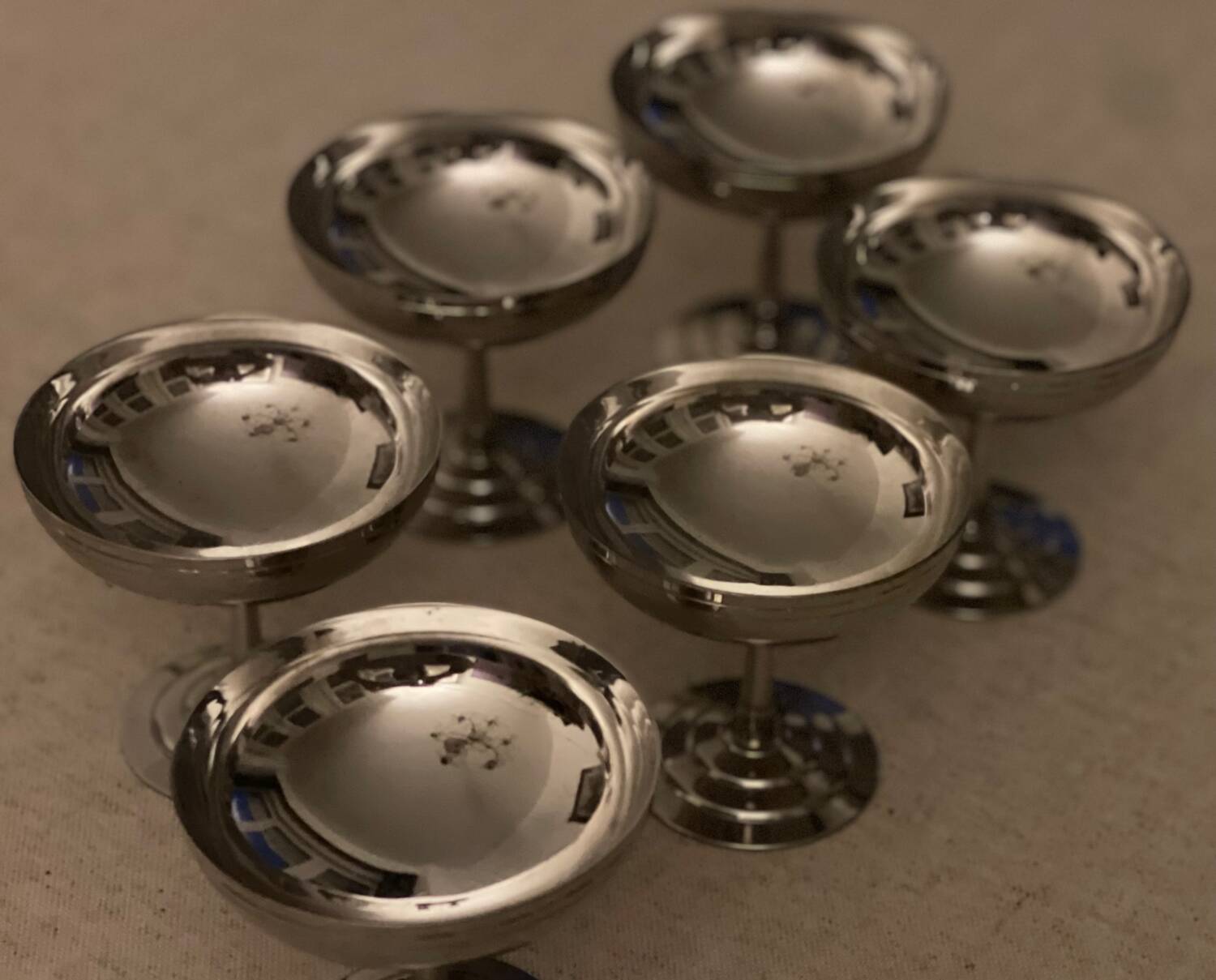 6 coupes en inox Letang Remy