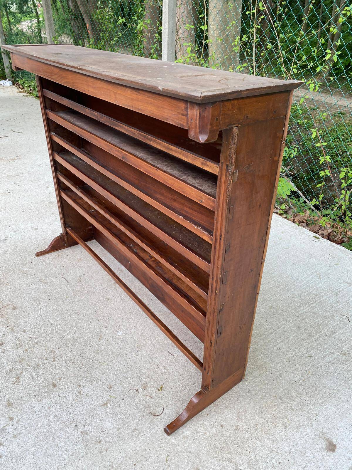 19th century solid oak wood dresser ladder