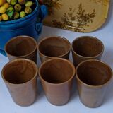 Vintage sandstone Digoin glasses