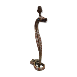 Bronze and silver snake lamp