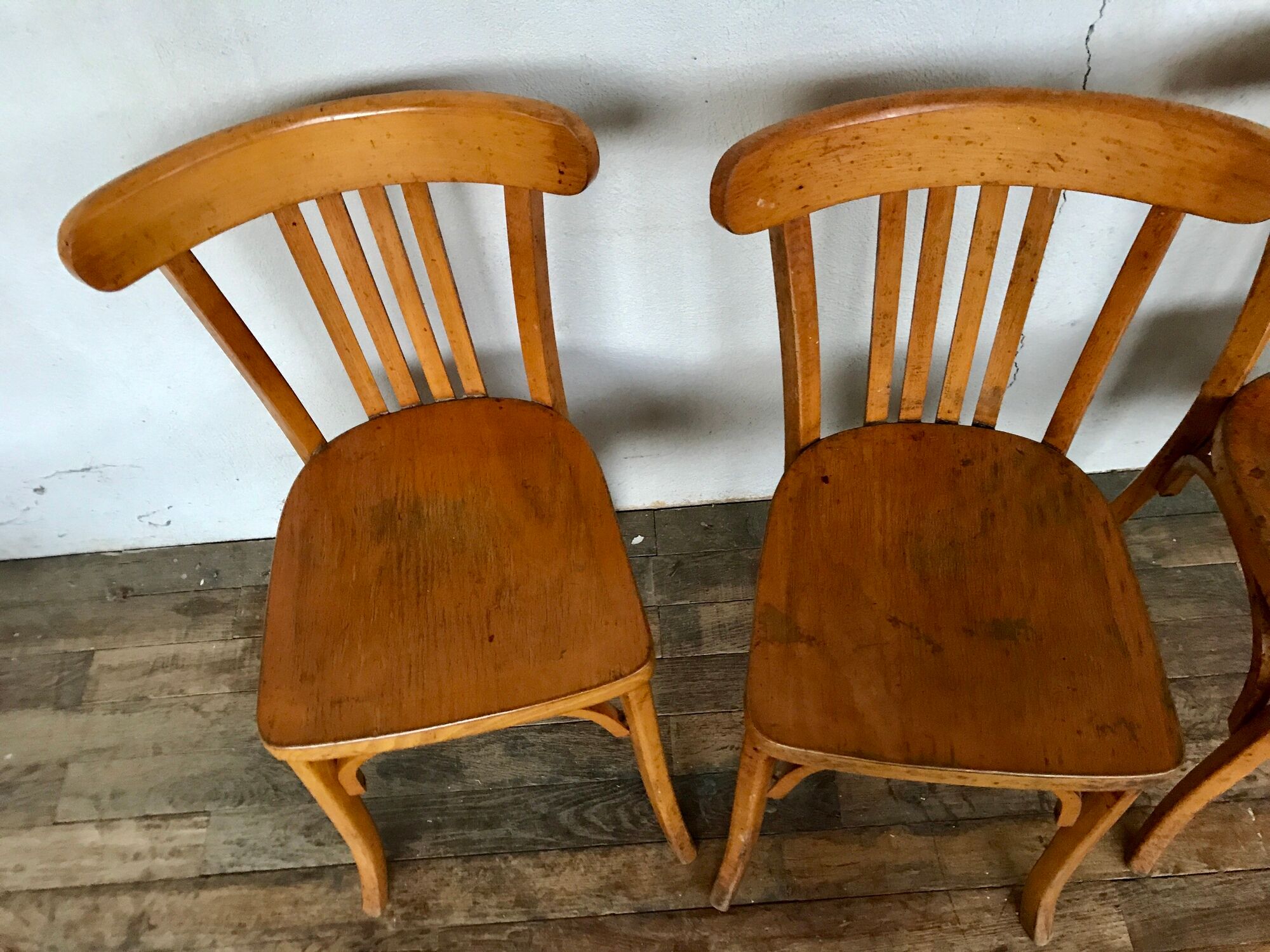 Wooden chairs bistrot
