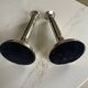 Silver metal candle holders