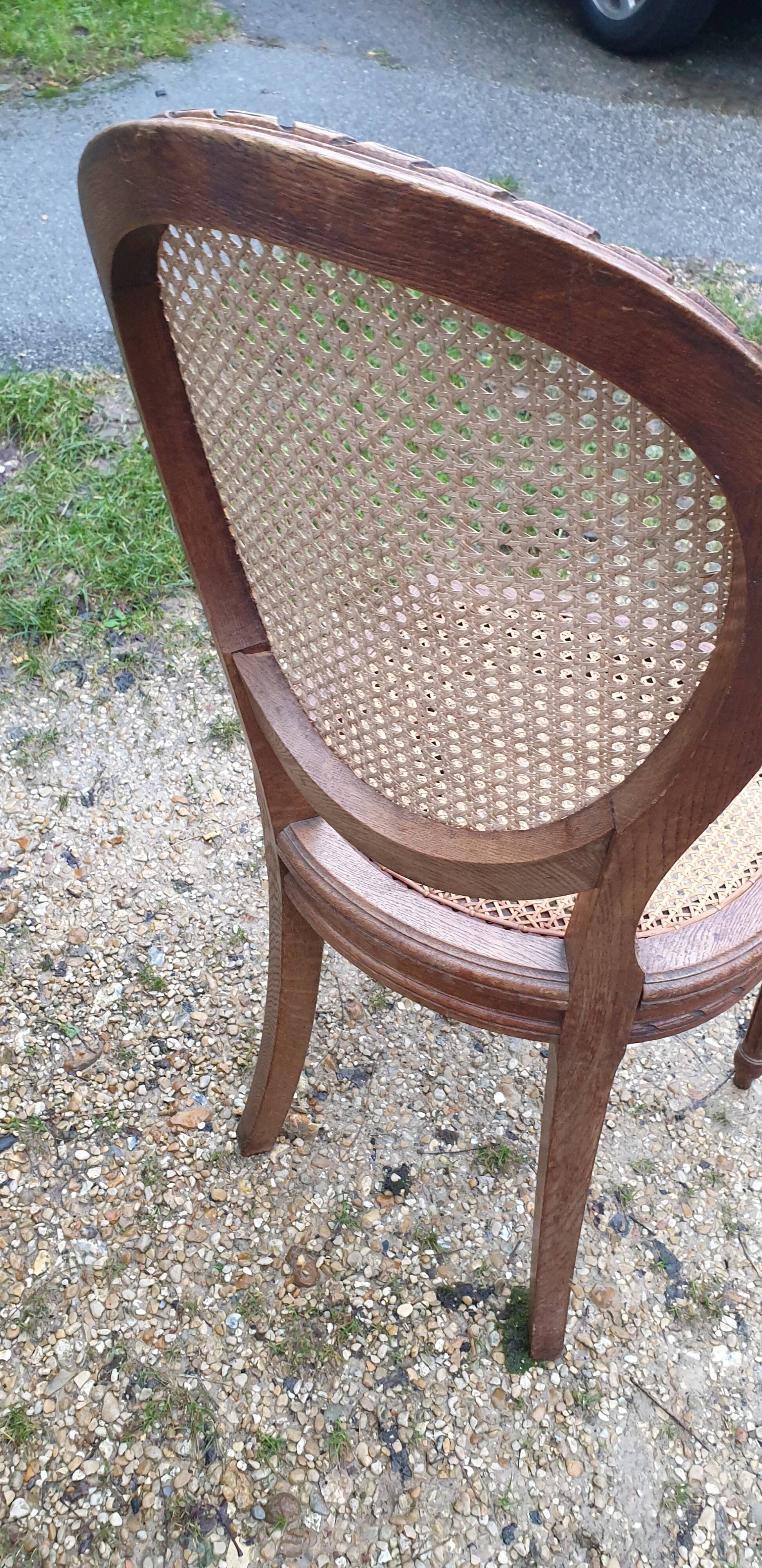 Louis XVI caned chair