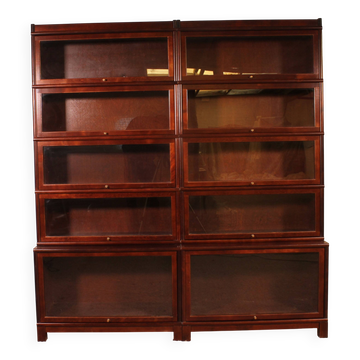 paire de bibliothèques dit stacking bookcase en acajou