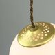 Mid-Century Italian Brass & Opaline Pendant Lamp