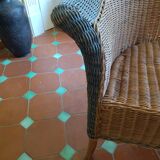 Sofa bench. Vintage rattan