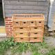 Ancienne Commode en Rotin / Osier Clair 10 Tiroirs