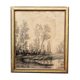 19th century drawing in black chalk