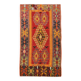 Turkish Red & Orange Tribal Vintage Kilim Rug, 168x295Cm