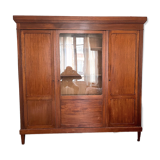 Louis Philippe bookcase 3 doors including the middle one with glass