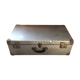 Large vintage suitcase in light metal
