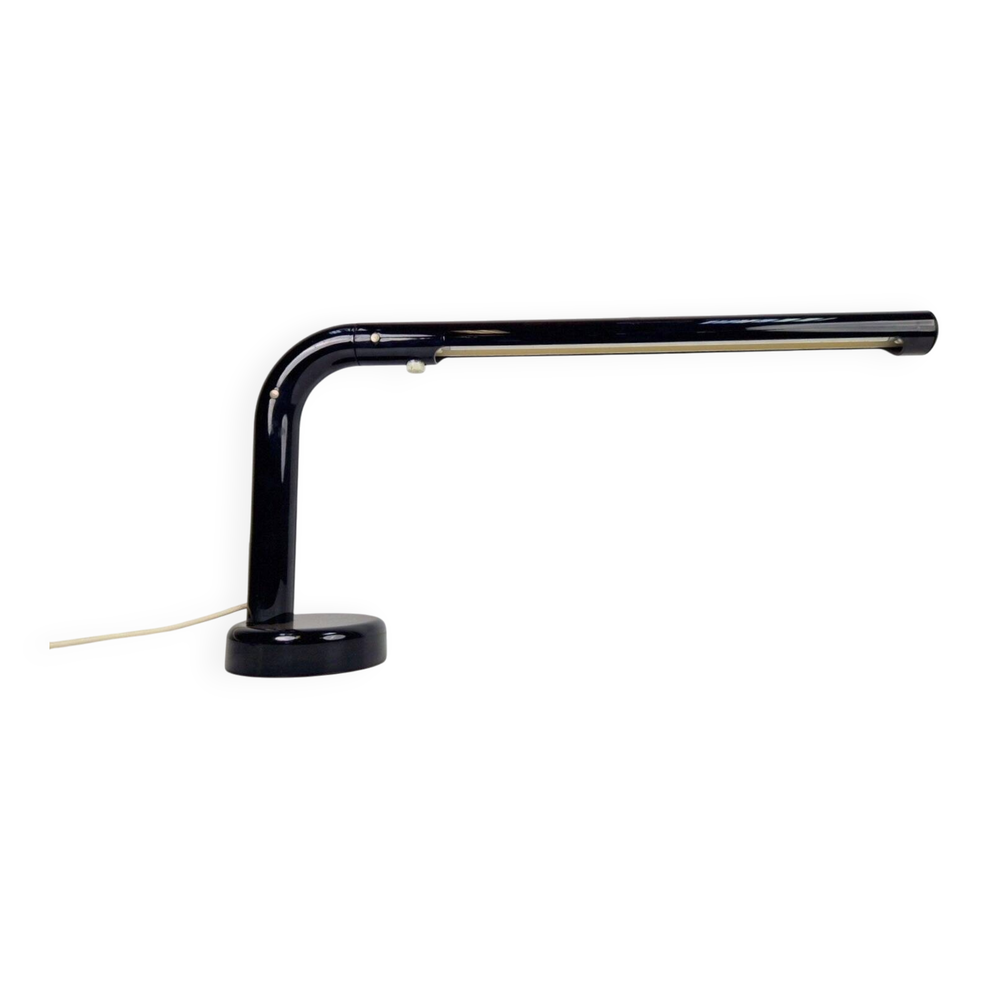 Vintage Black Tube Desk Lamp by Anders Pehrson for Atelje Lyktan, 1970s