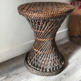 Tabouret tam tam rotin