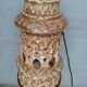 Large foot of openwork ceramic lamp ep 1960