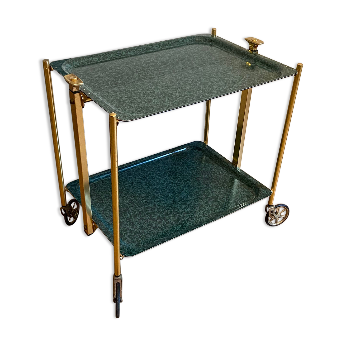 Serving rolling folding table Textable Vintage platforms