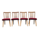 Set of 4 Vintage Czech Chairs 1960s