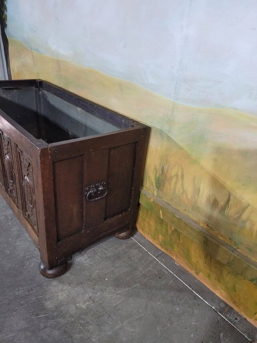 Jardinière en chêne et zinc