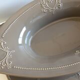 Tableware Service Table Design Meat or Vegetable Frosted Brown Porcelain