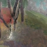 Abstract landscape painting