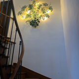 Monumental wall light in Italian wrought iron, attributed to the house.