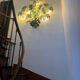 Monumental wall light in Italian wrought iron, attributed to the house.