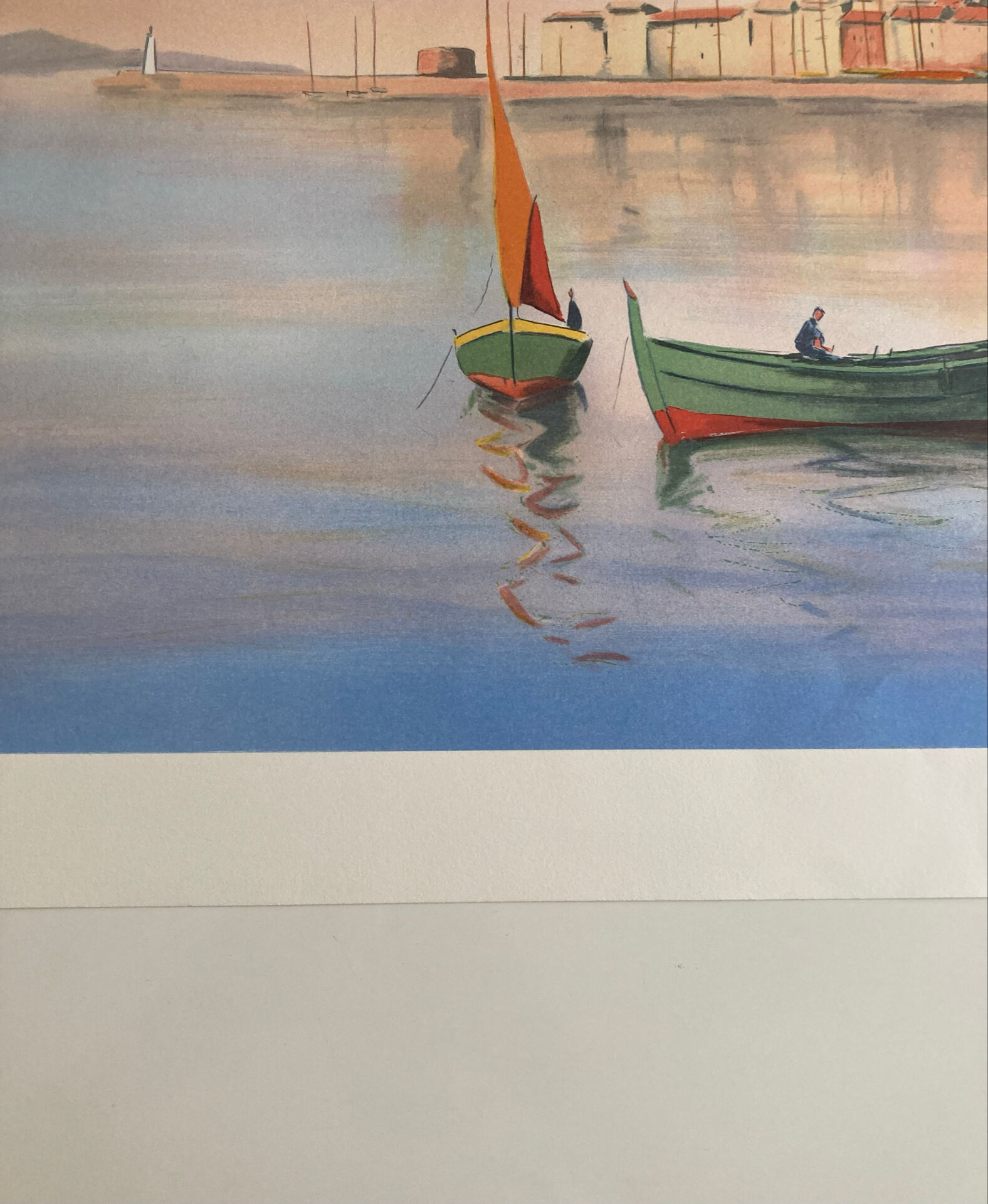 Lithographie signée de l’artiste francais provençal  victor zarou