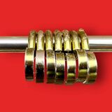 Vintage wall-mounted coat rack in black bakelite and brass – 1950s