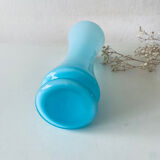 Large old blue opaline vase