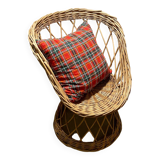 Vintage rattan armchair