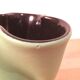 Vase Elchinger trilobed ceramic two-tone green black 60s