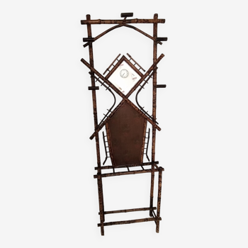 Bamboo entrance coat rack from 1900