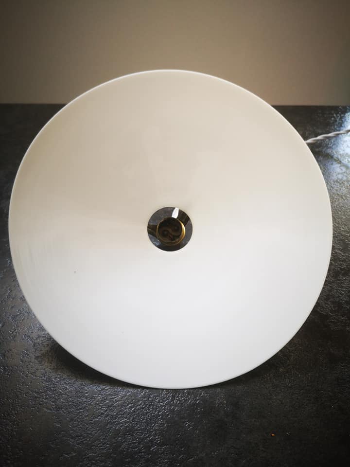 Lampshade opaline white art deco 1930 pendant lamp