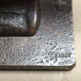 Wrought iron paperweight by E. Brandt in the shape of a pelican