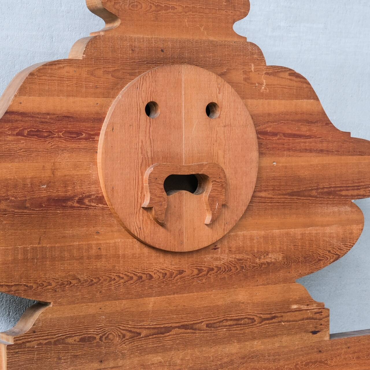 Mario Ceroli Bocca Della Verità Mid-Century Italian Bed for Poltronova