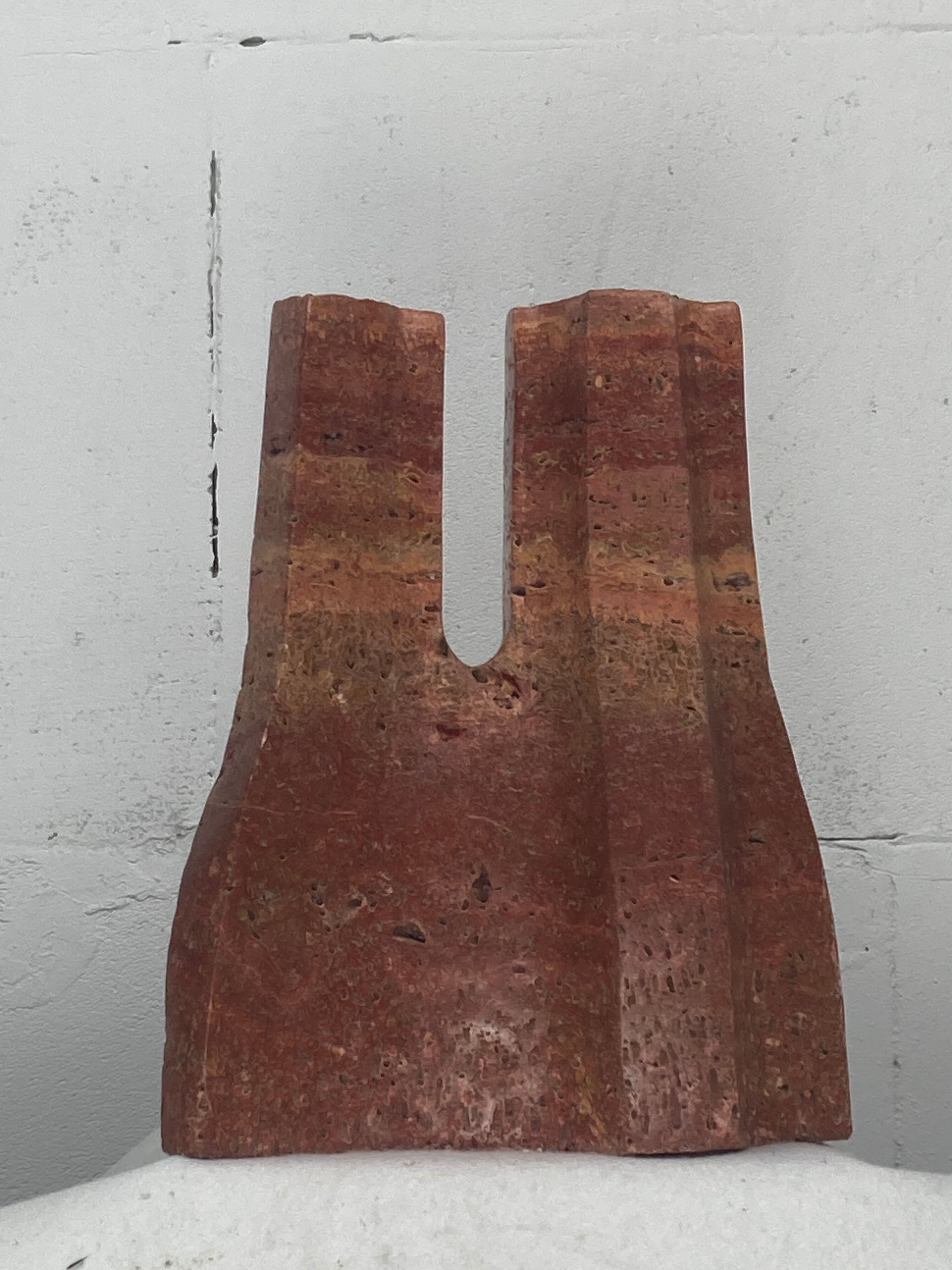 Brutalist wabi sabi natural stone sculpture, Dutch ca 1960s
