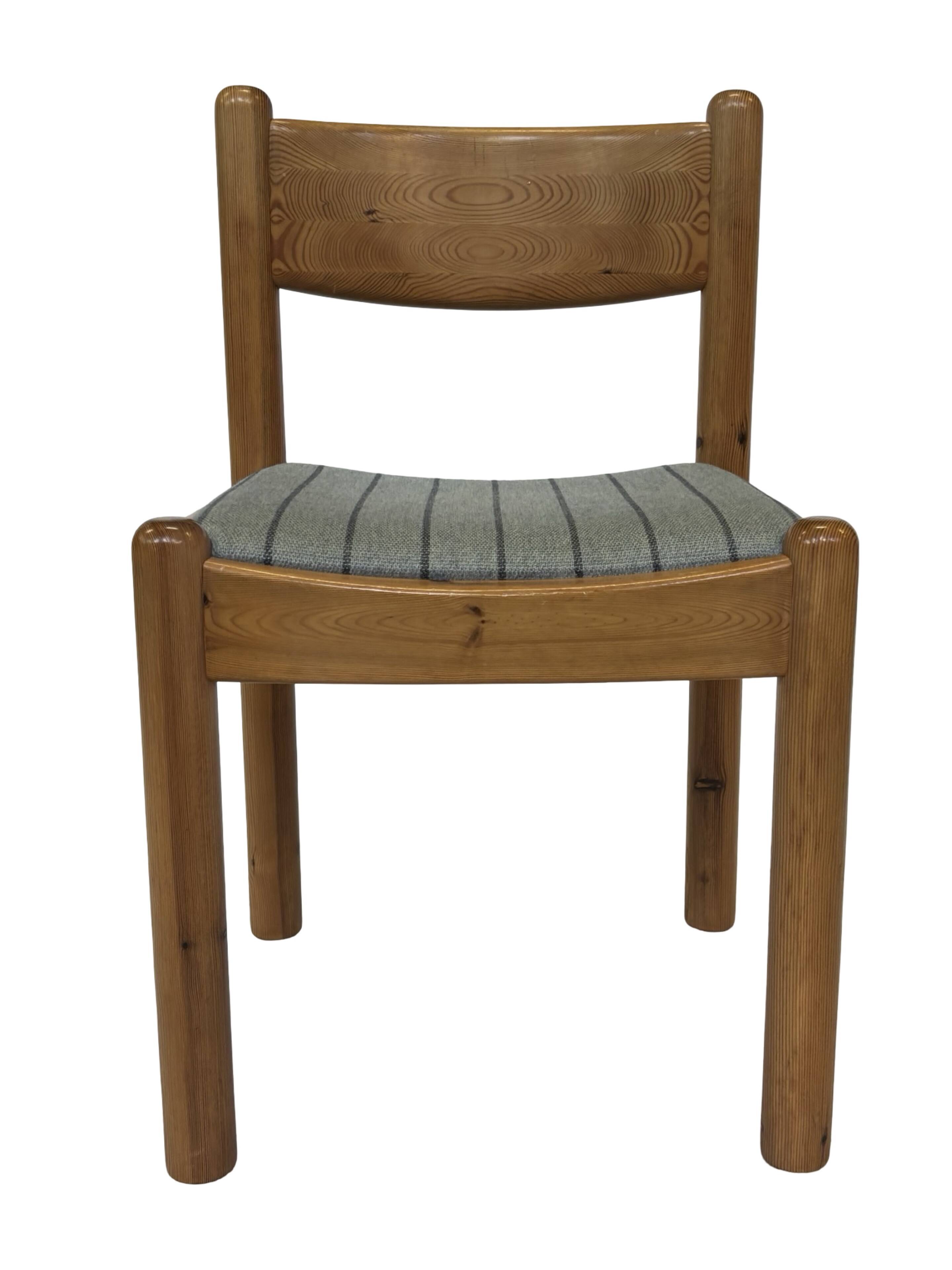 Vintage set of four Pinewood dining chairs Denmark