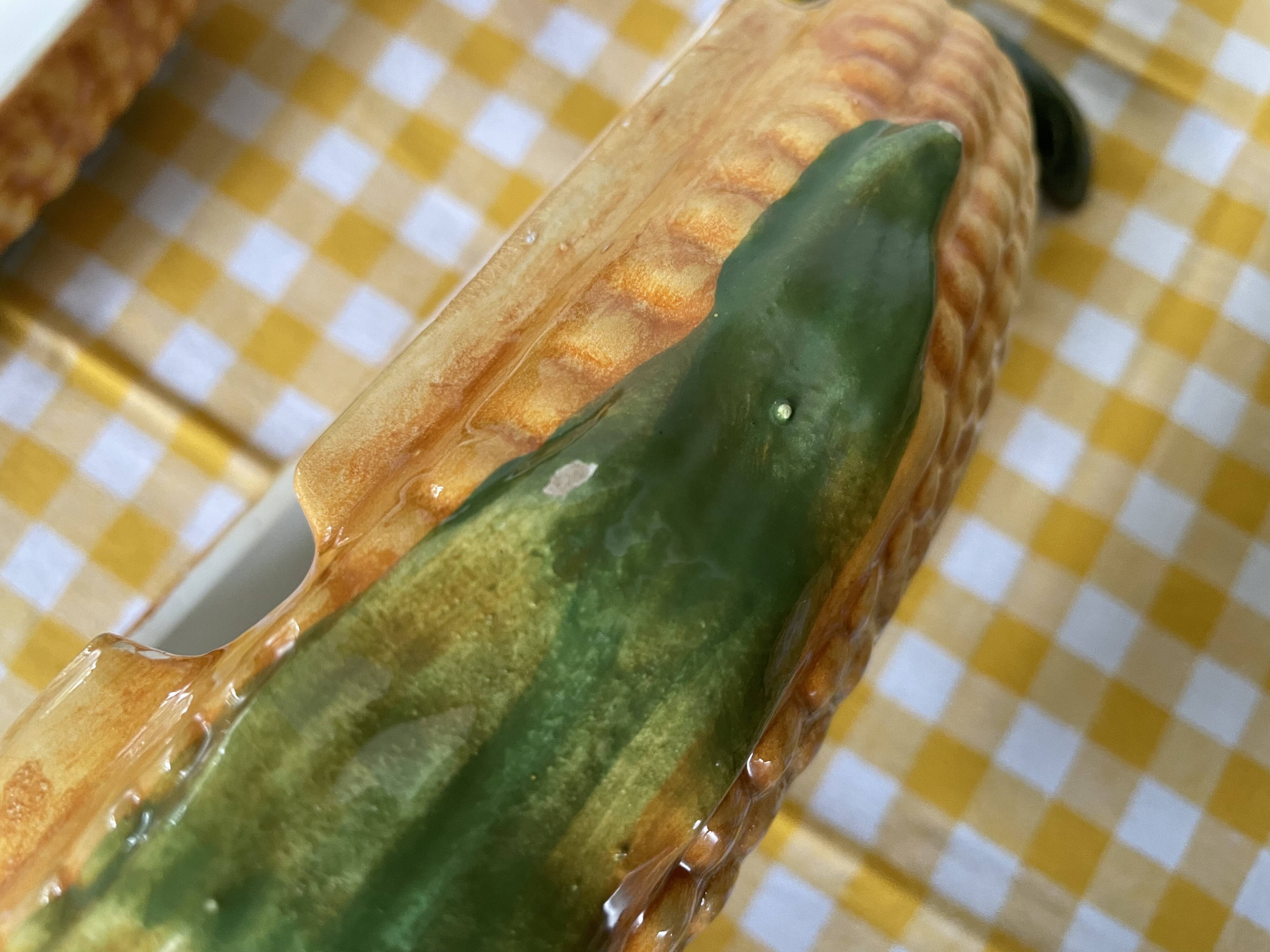 Corn cob slip gravy boat