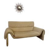 Vintage design sofa de sede ds-2011 in cream leather 2 places