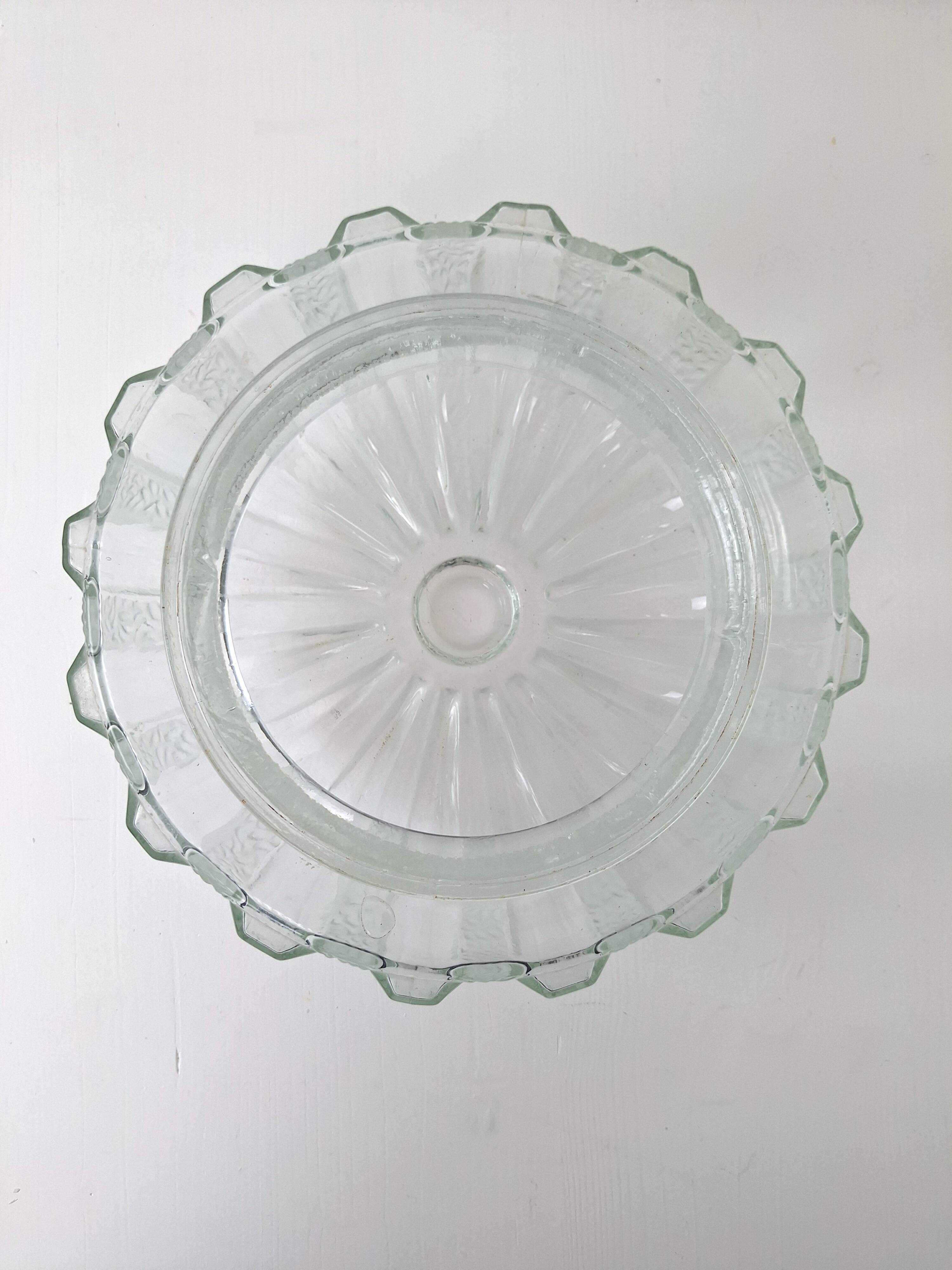 Plafonnier ou applique verre vintage 80s