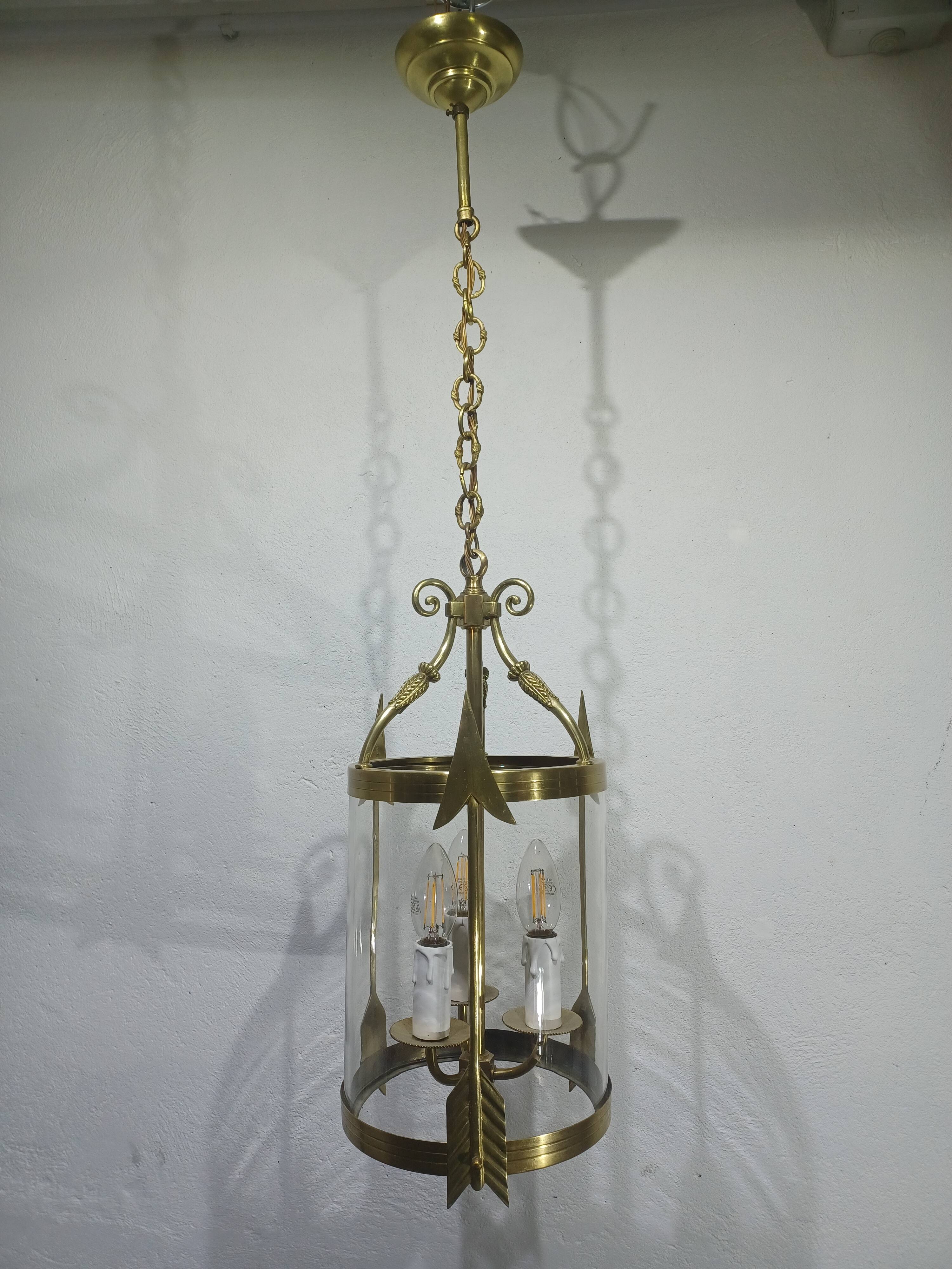 Empire Style 3-Light Bronze Lantern