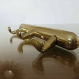Brass tea towel holder