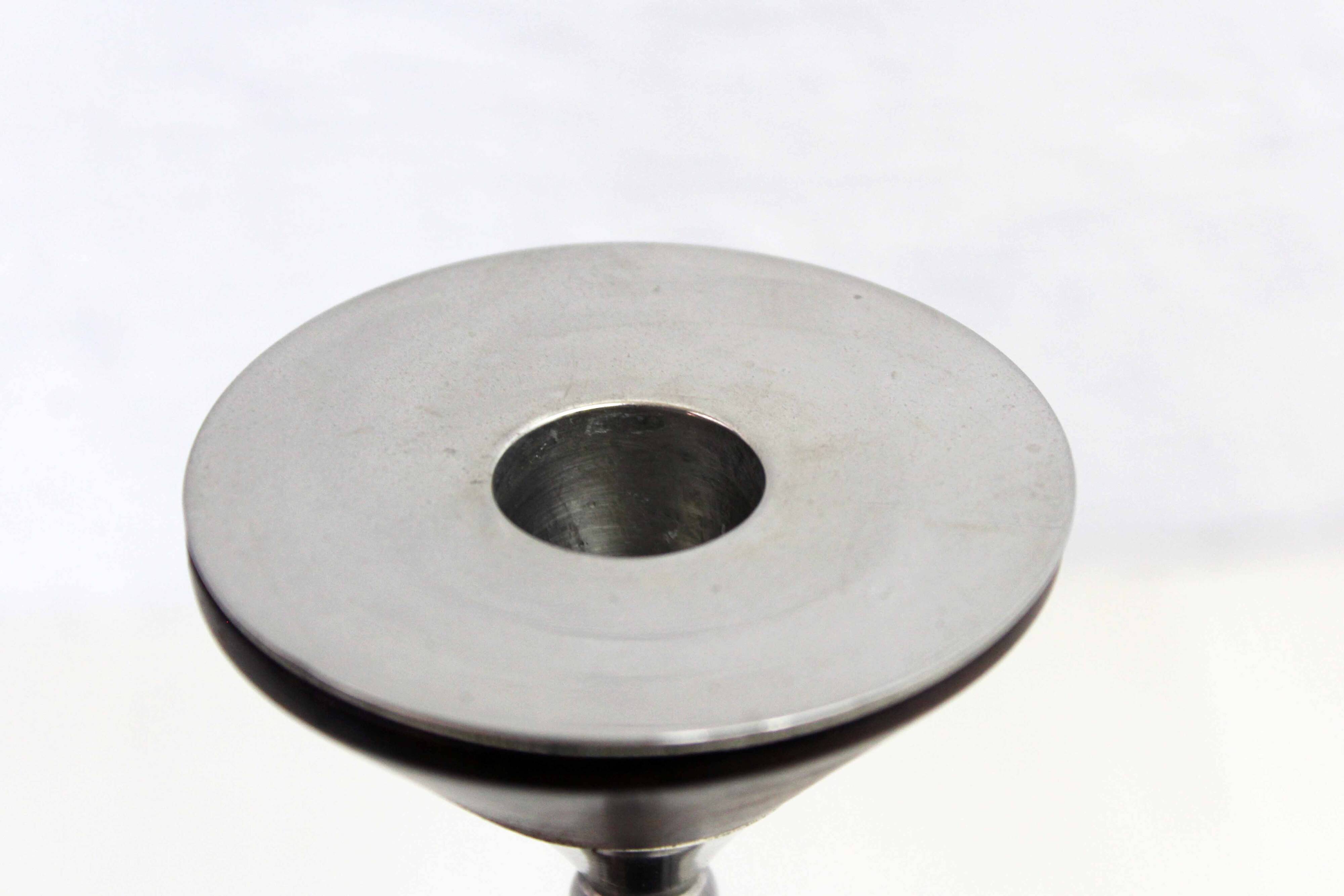 Scandinavian candle holder diabolo shape 1970