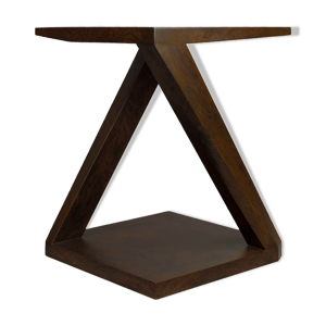 table d’appoint en noyer brun en forme de Claremont z